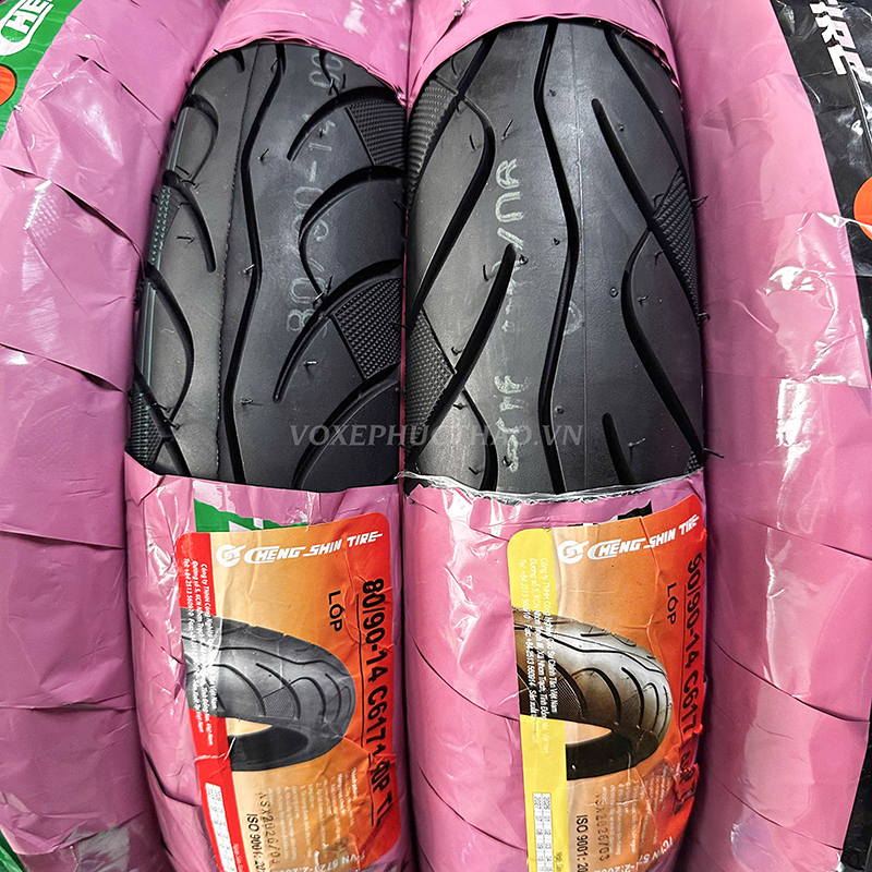 CHENG SHIN C6171 Vỏ trước 80/90-14 TL - vỏ sau 90/90-14 TL